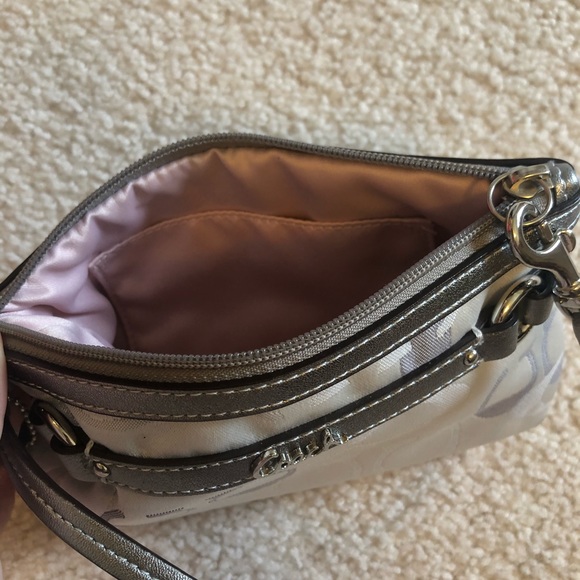 Silver Shiny Coach Wristlet - Picture 5 of 6